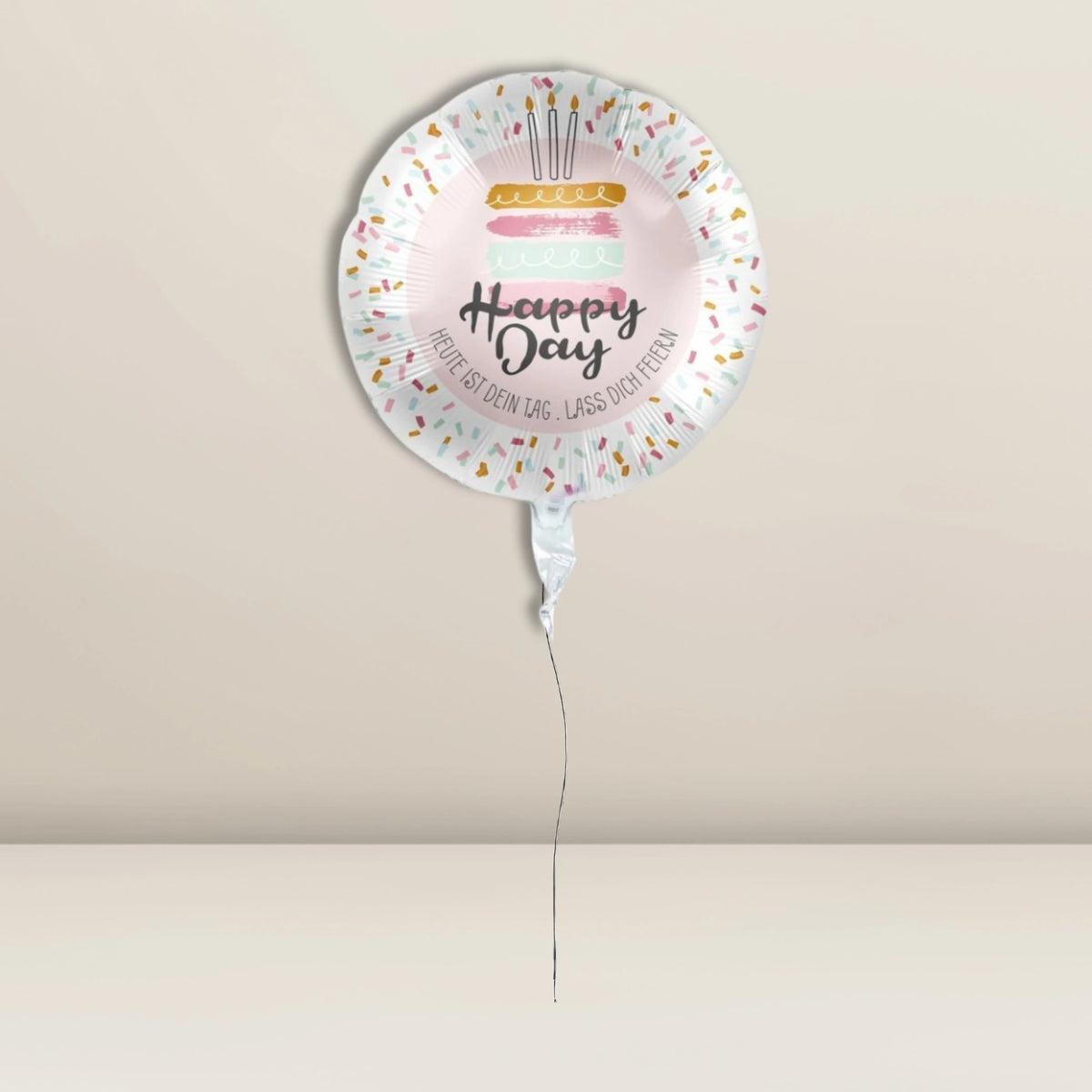 Folienballon Happy-Day-Cake