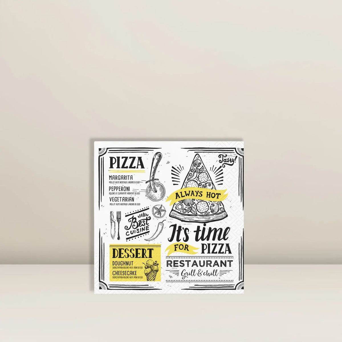Servietten Pizza