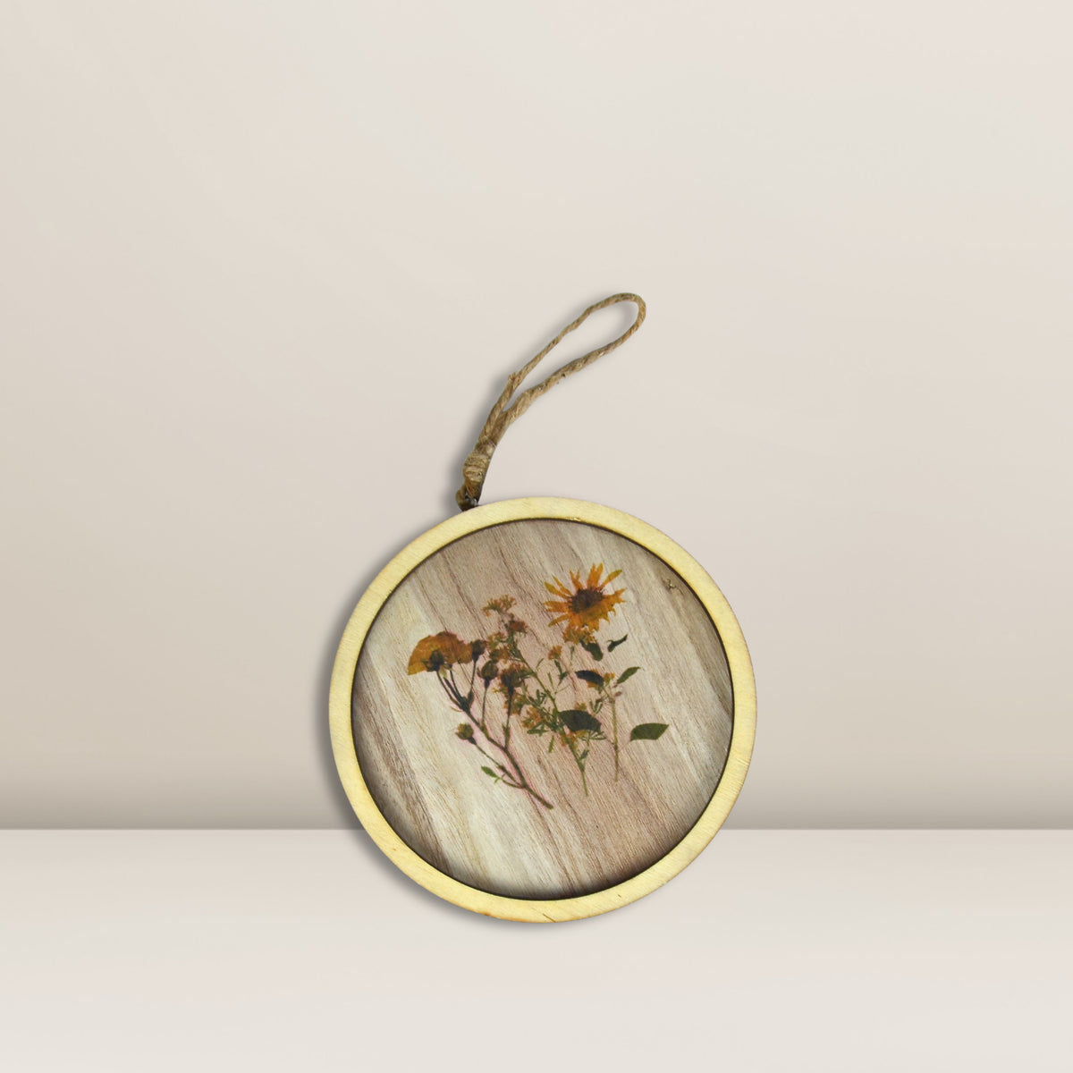 Holzbild Trockenblumen