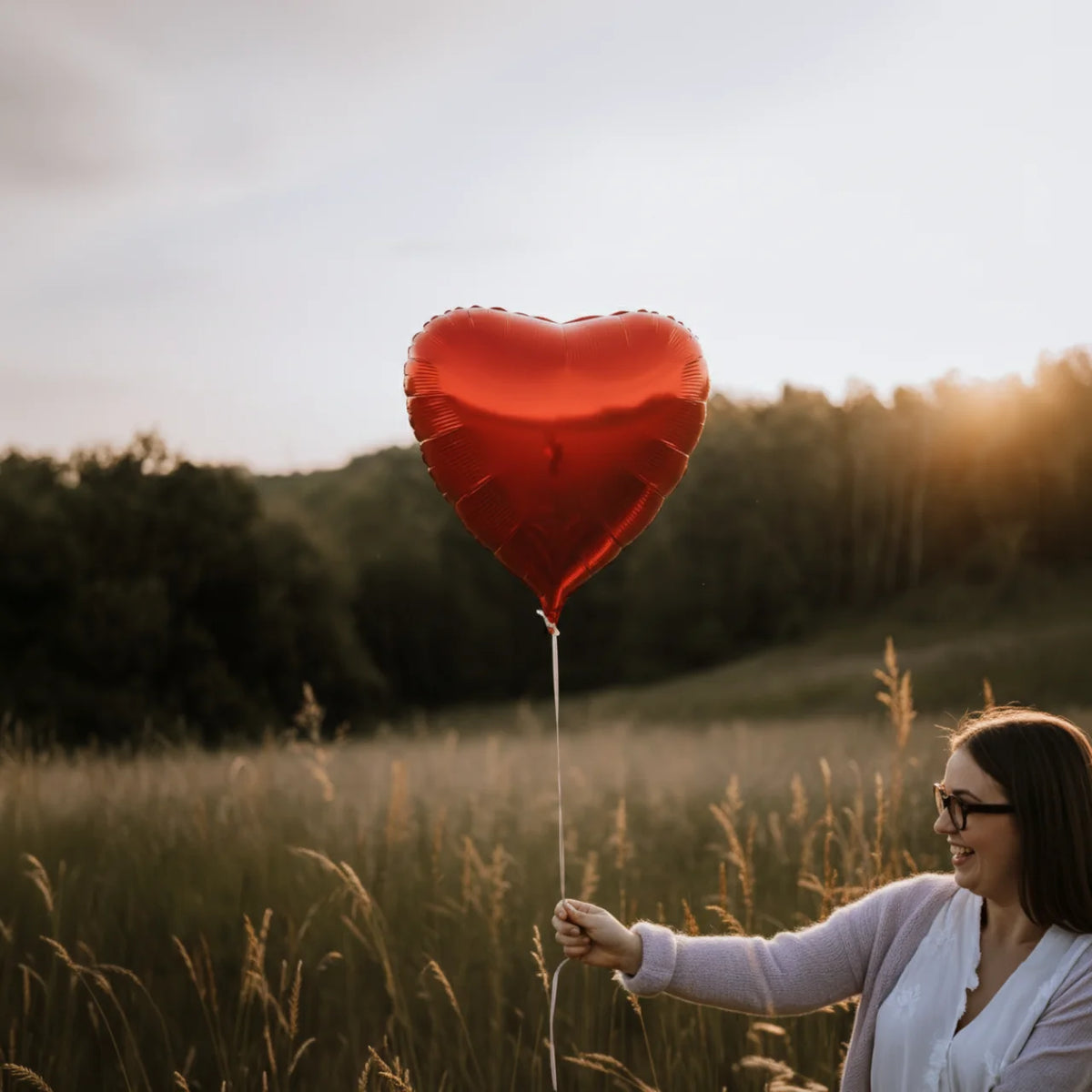 Roter Herz-Luftballon von Pacster