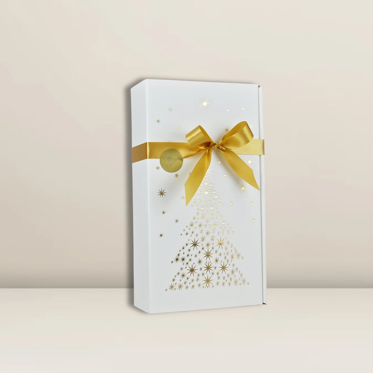 Geschenkbox Sternenbaum“ weiß-gold