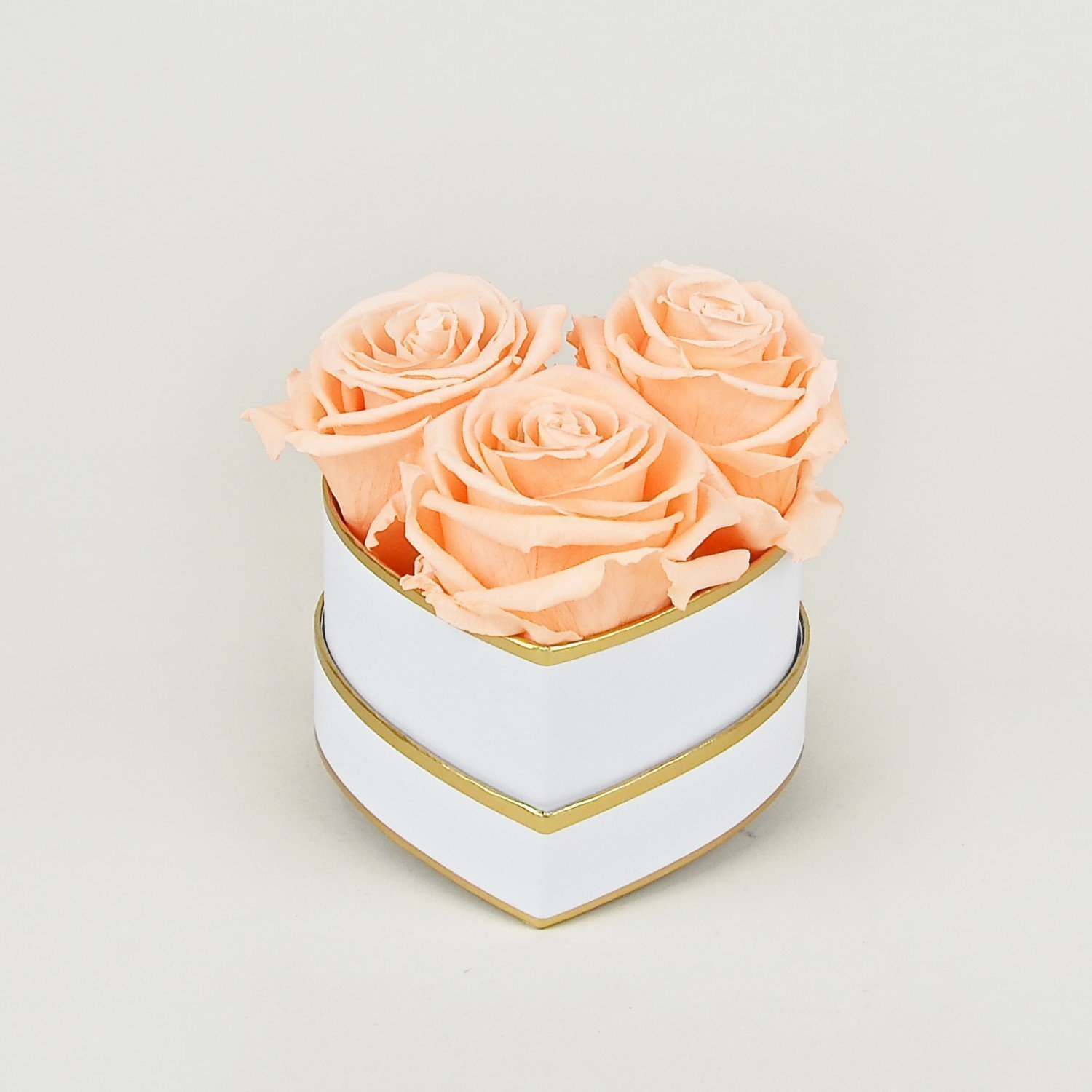 My Flowery - 3er Herzbox apricot