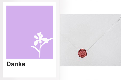DANKE Farbfächer - Telegramm