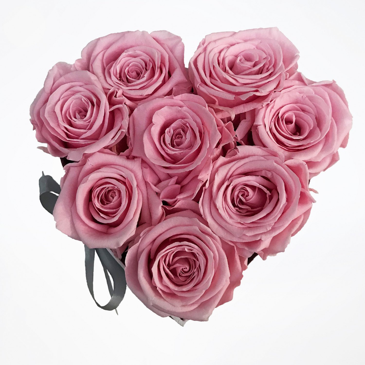 Herz Flowerbox small: Infinity rosa Rosen