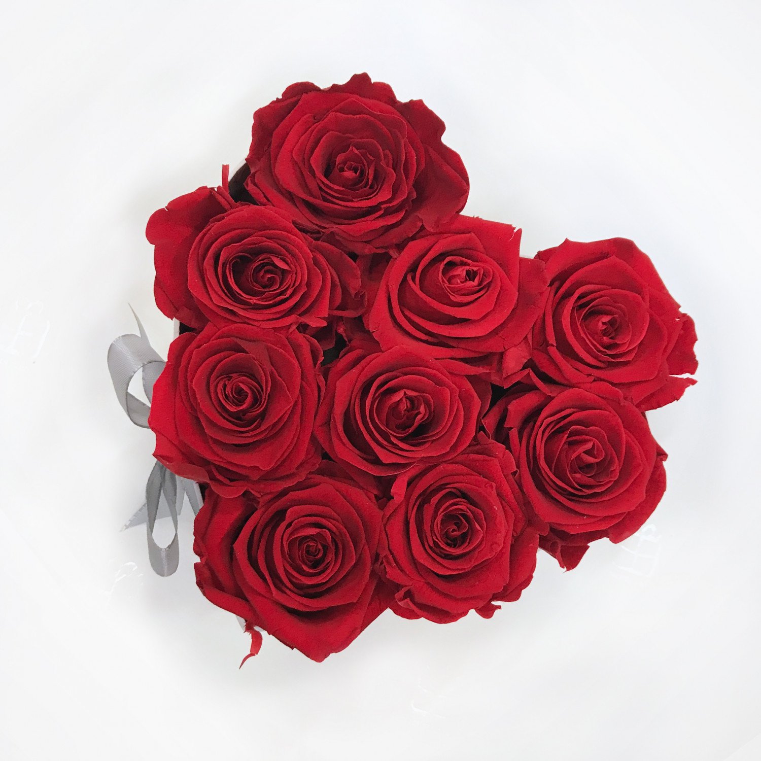Herz Flowerbox small: Infinity Rosen in rot