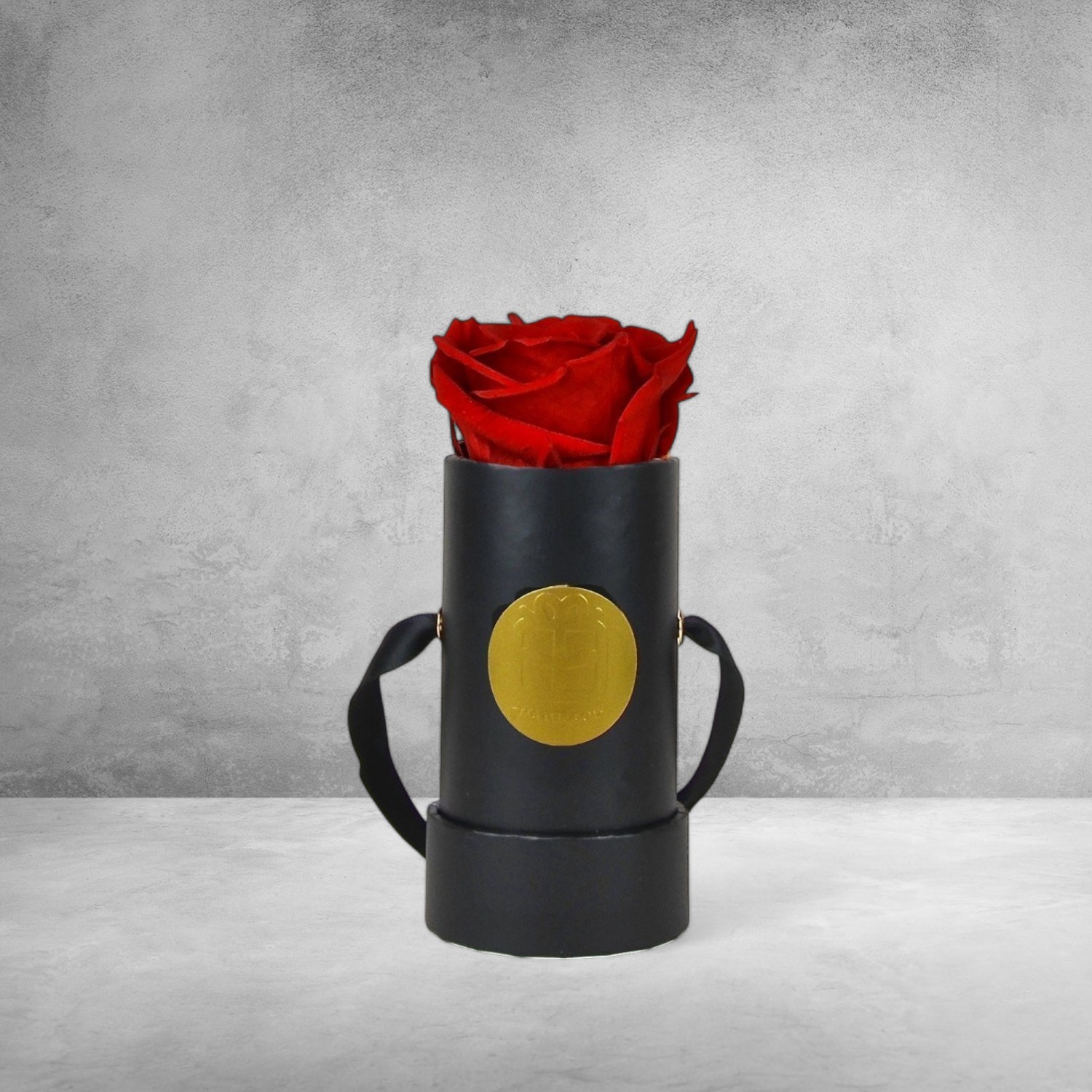 Rote Infinity Flowerbox schwarz - mini