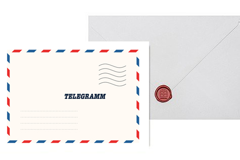 Telegrammbotschaft - Telegramm