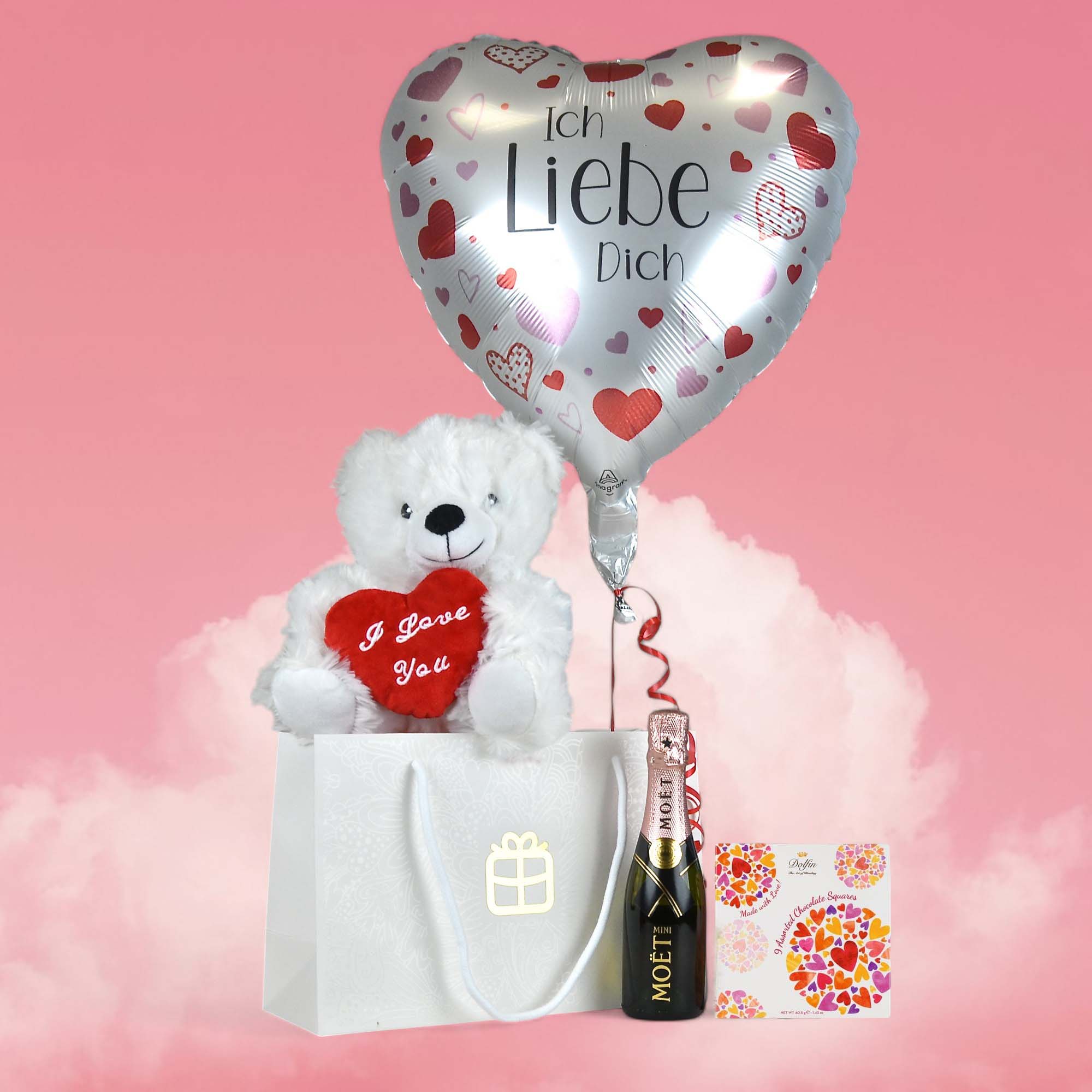 I Love You -Teddy - Balloon