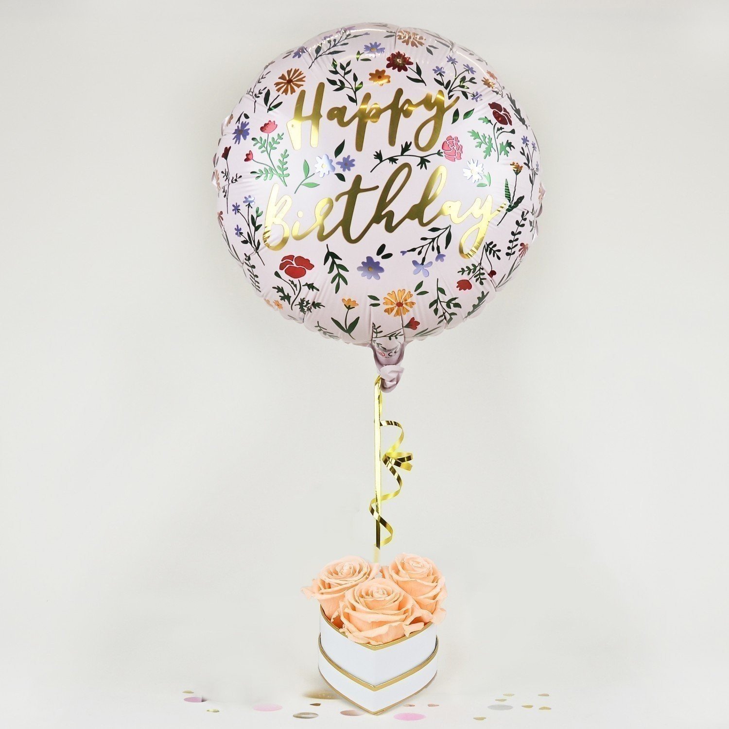 Happy B-Day - Heart Flowery