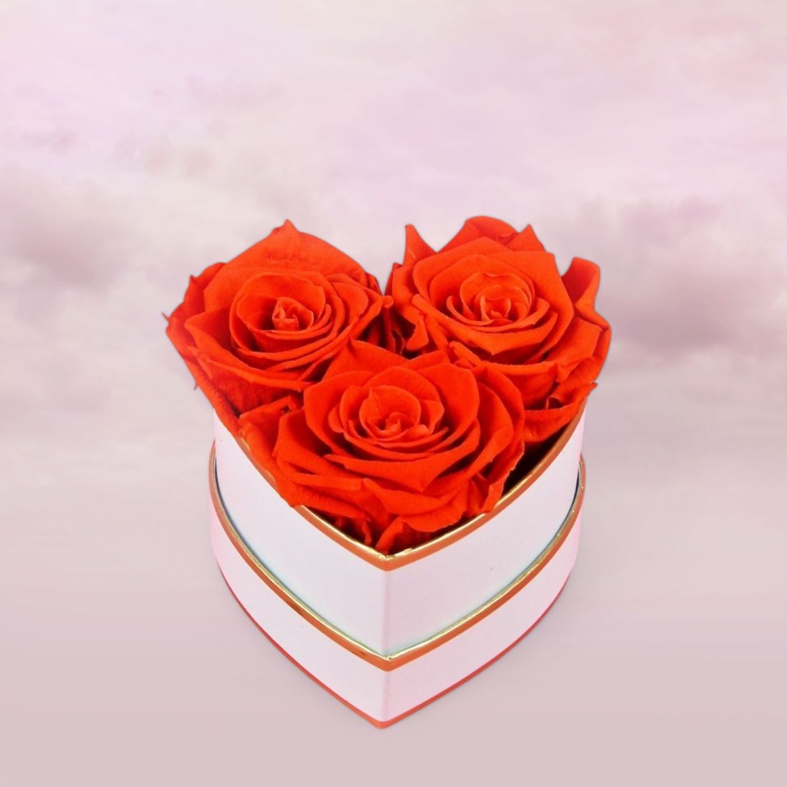 My Flowery - 3er Herzbox rot